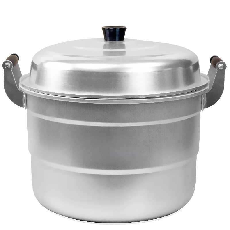 Aluminum Pot with Double Steaming Trays